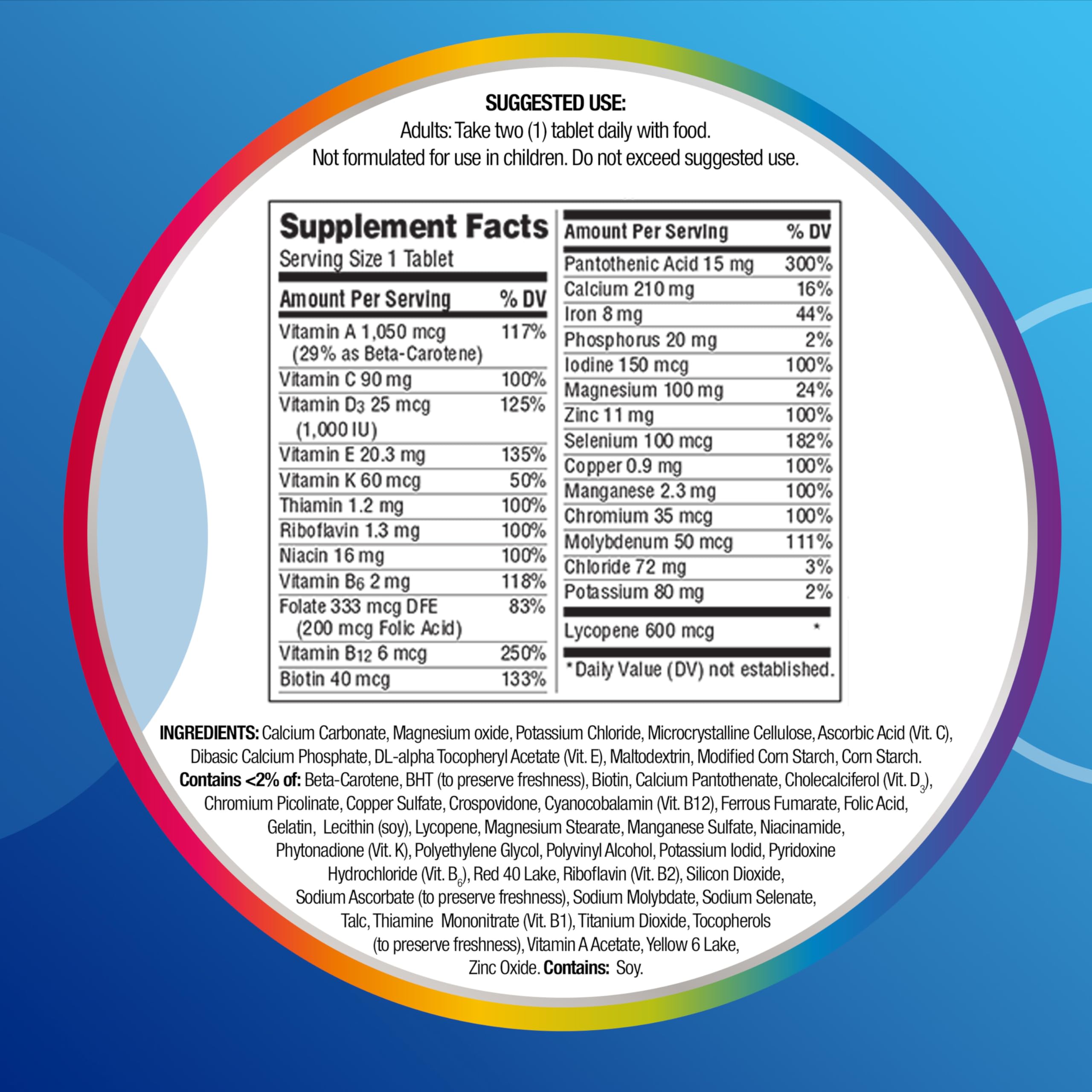 Recommended daily dosage: one tablet with food