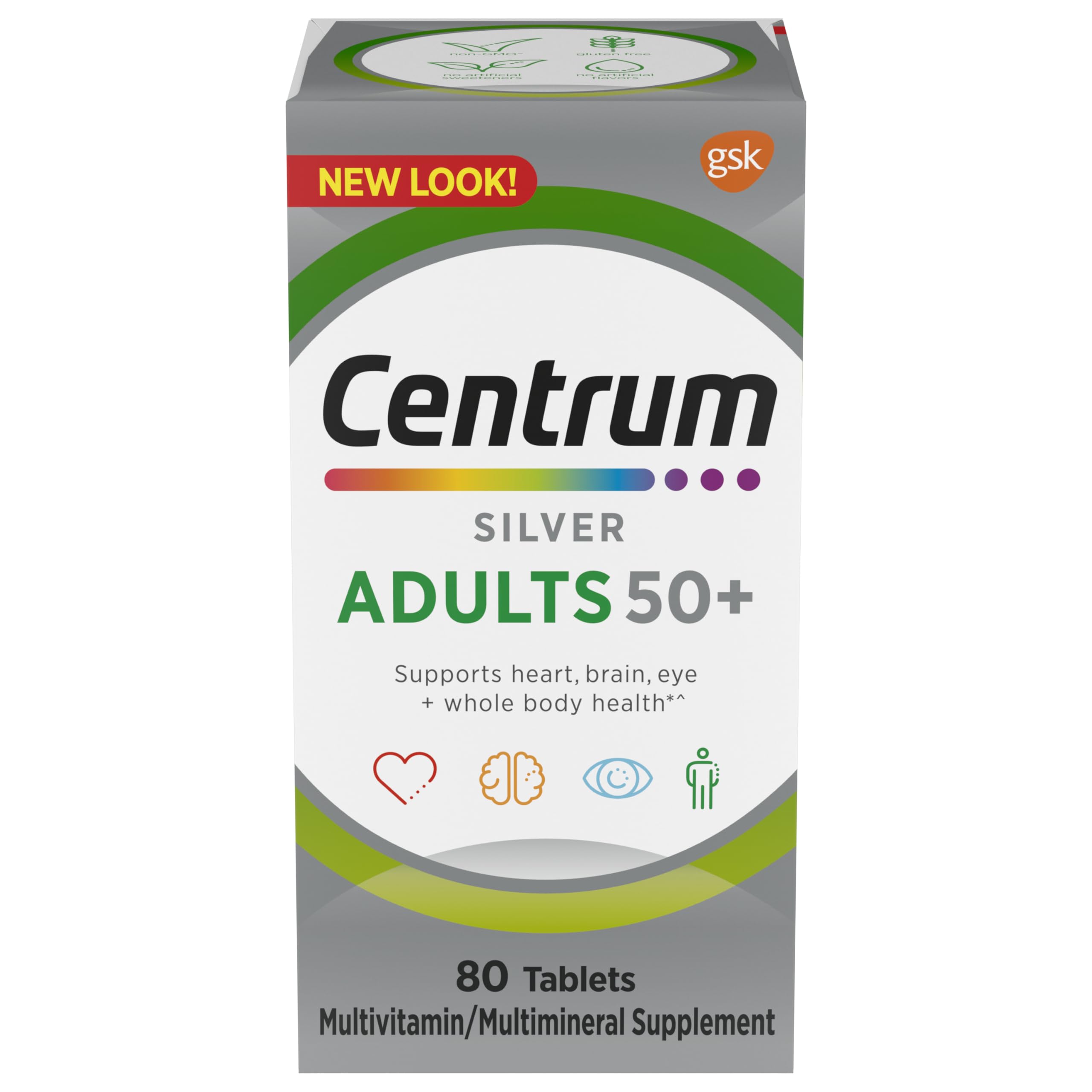 Centrum Silver Adult Multivitamin 80-count bottle label