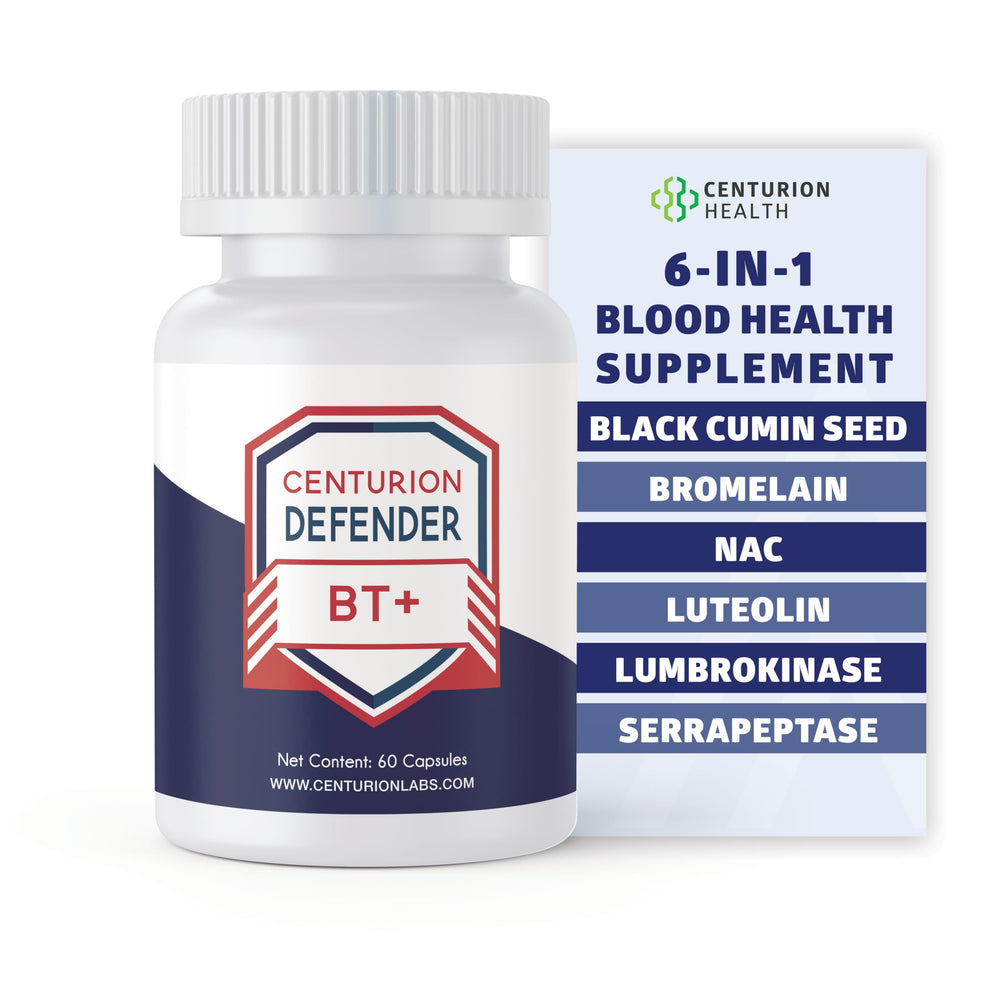 Centurion Defender BT+ bottle displayed on a white background