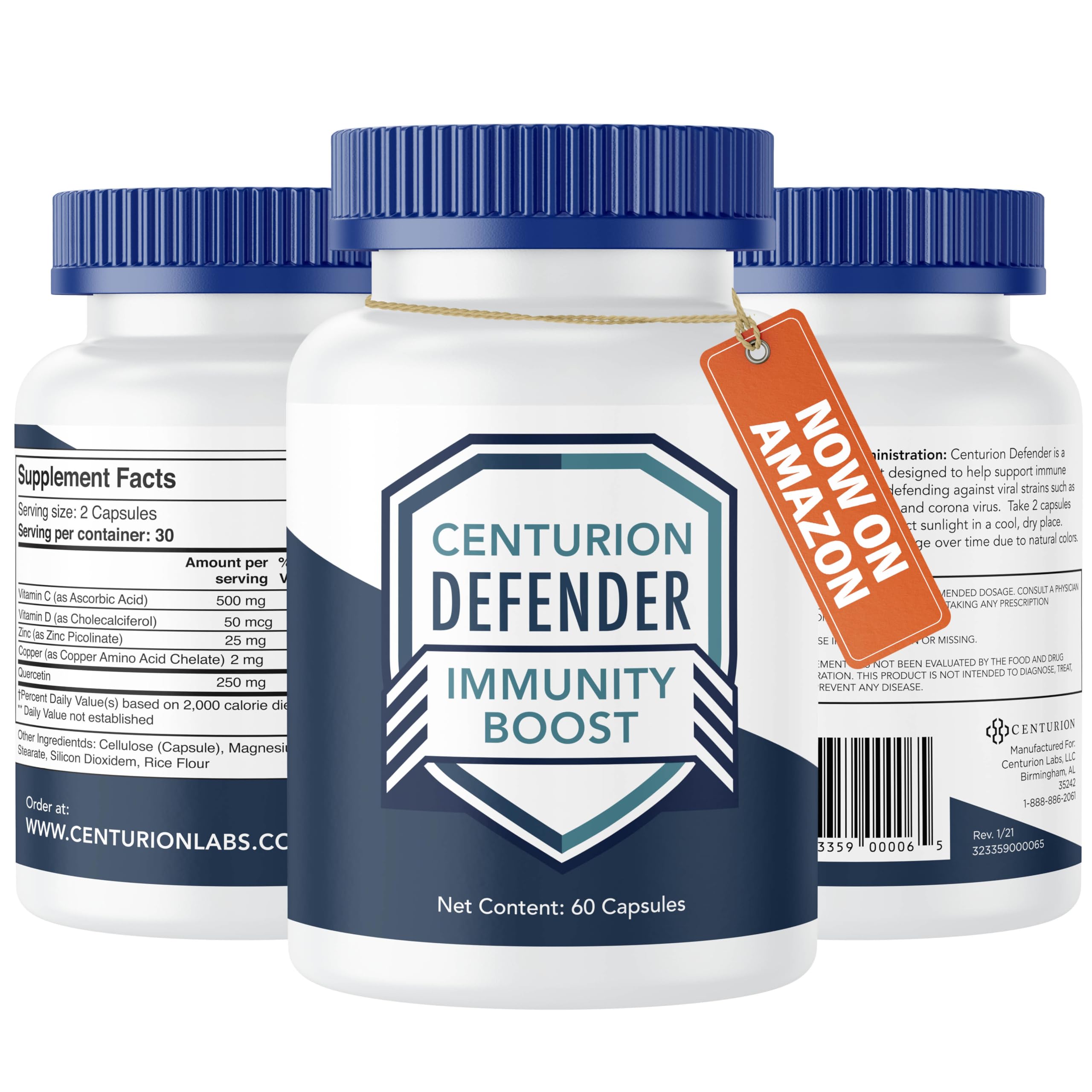 Centurion Labs Defender Immunity Boost bottle with 60 capsules
