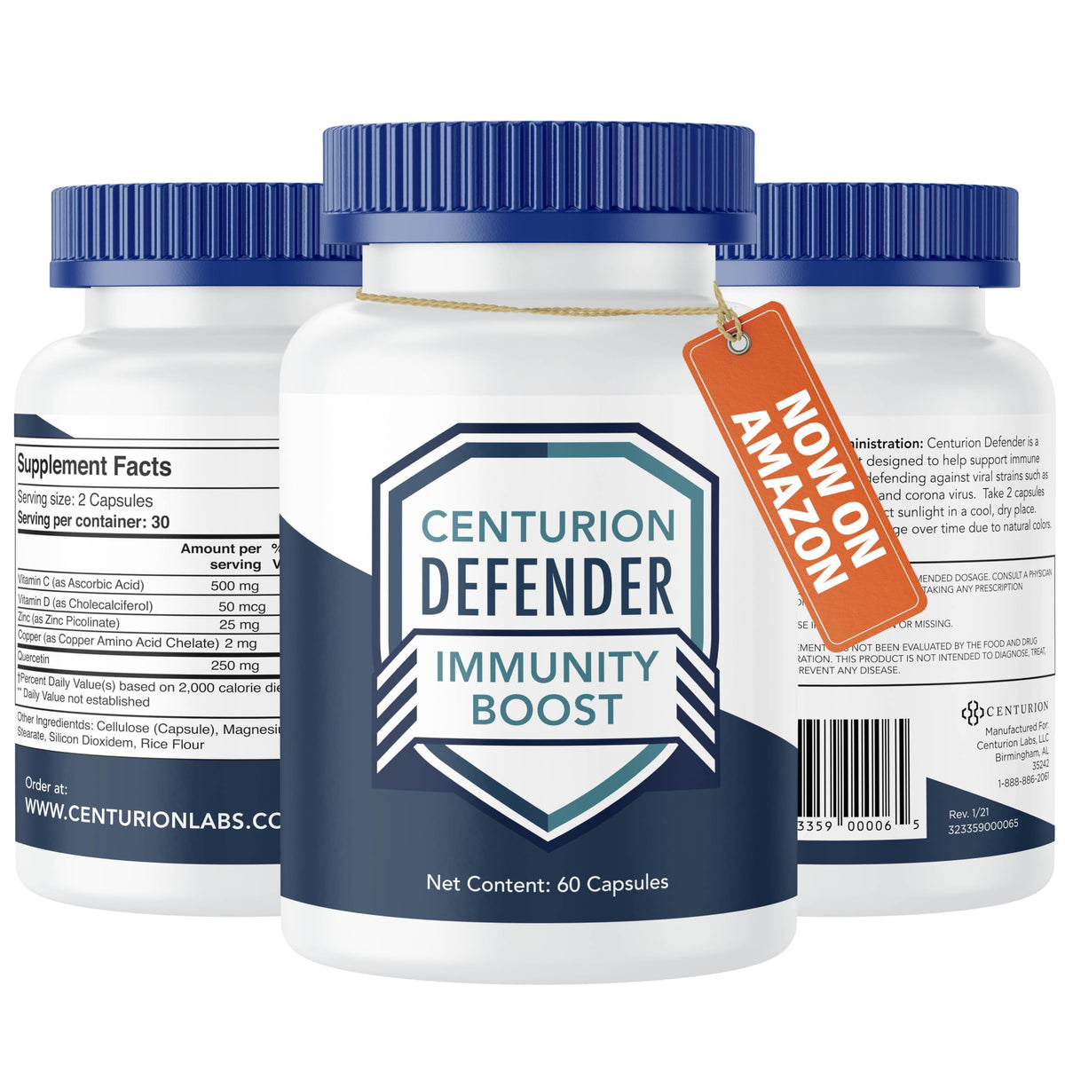 Centurion Labs Defender Immunity Boost bottle with 60 capsules