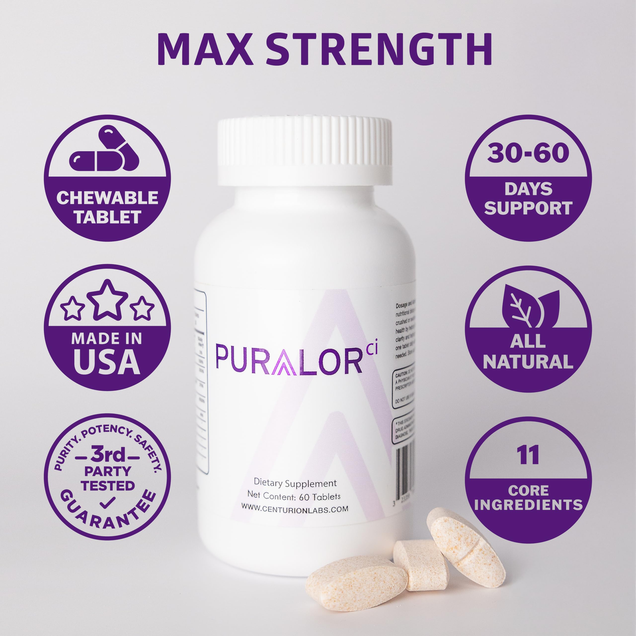 Centurion Puralor CI branding and product packaging