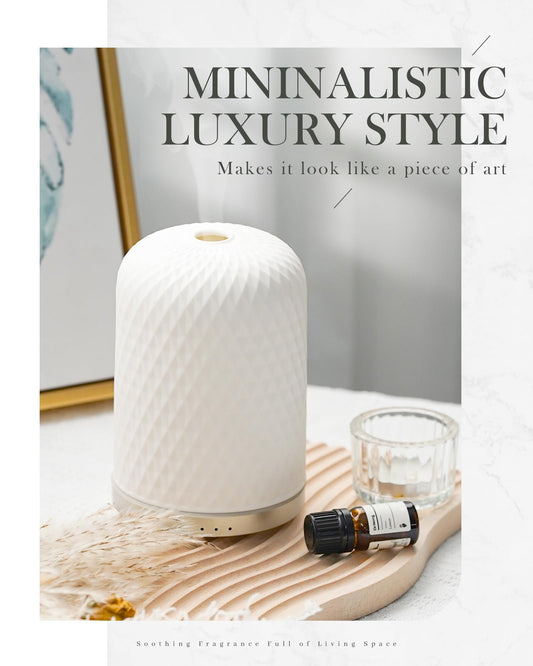 Close-up of ceramic diffuser water reservoir (BPA-free)