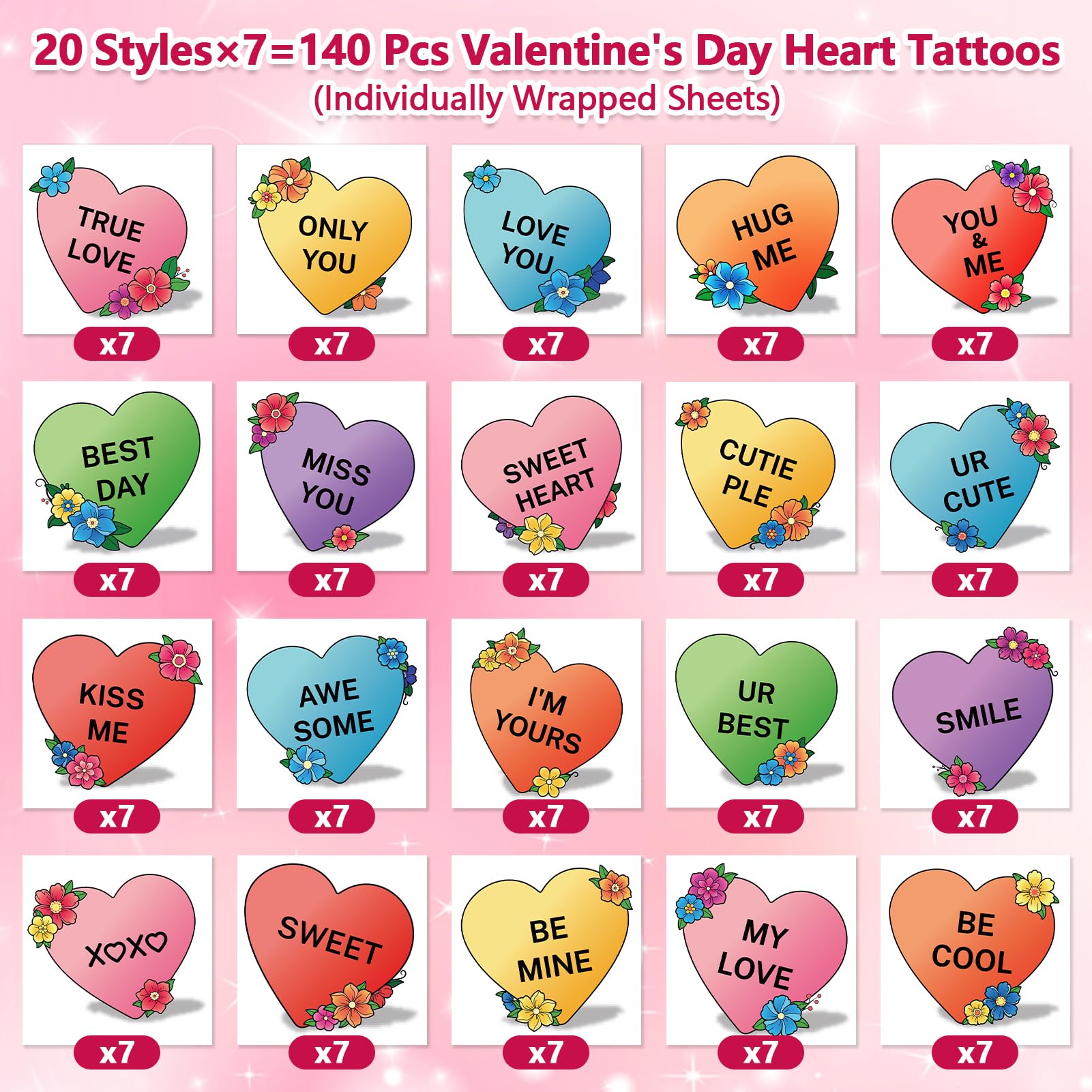 Cerlaza heart tattoos: colorful designs for playful body art and celebrations.