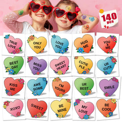 Cerlaza valentines tattoos: 20 designs pack for easy gifting and party favors.