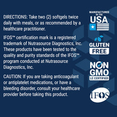 Certificate of Analysis for Life Extension omega-3 product