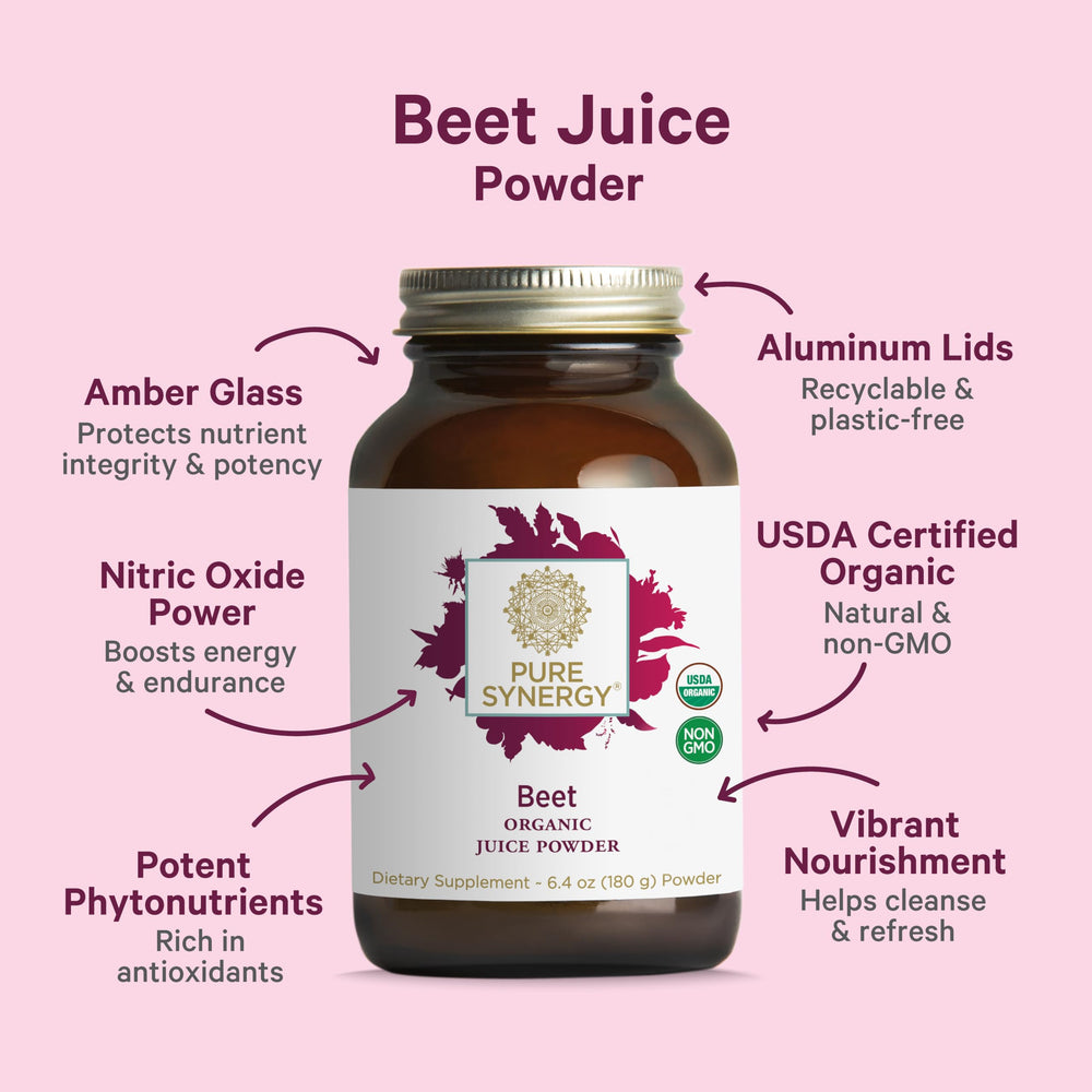 Packaging for certified organic beetroot powder