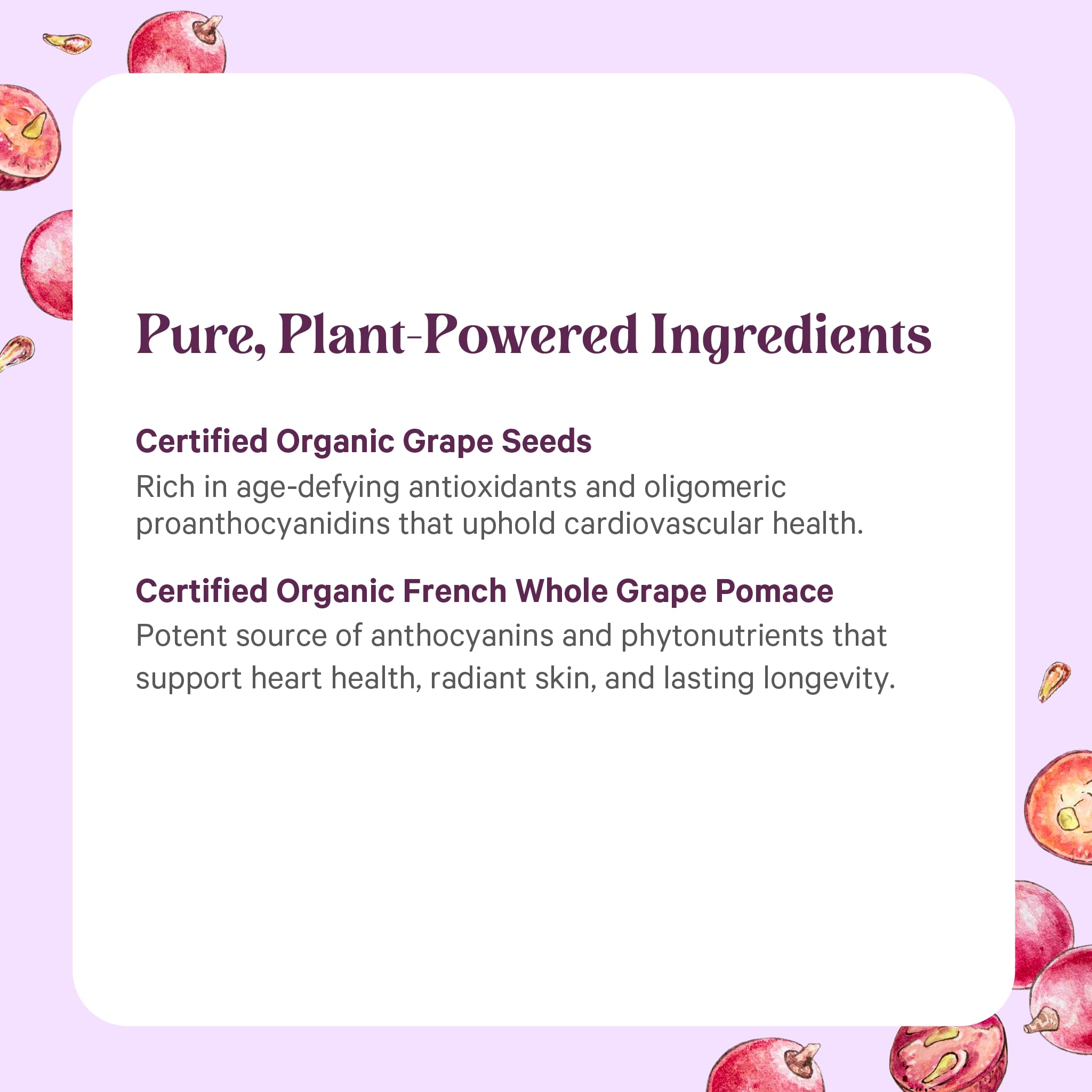 Certified Organic, Non-GMO, vegan and gluten-free labels