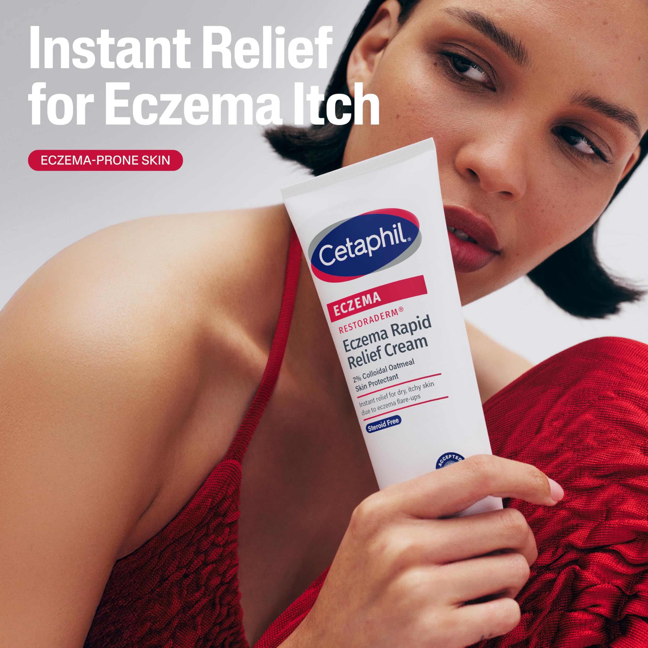 Cetaphil Restoraderm colloidal oatmeal ingredient close-up soothing irritation.