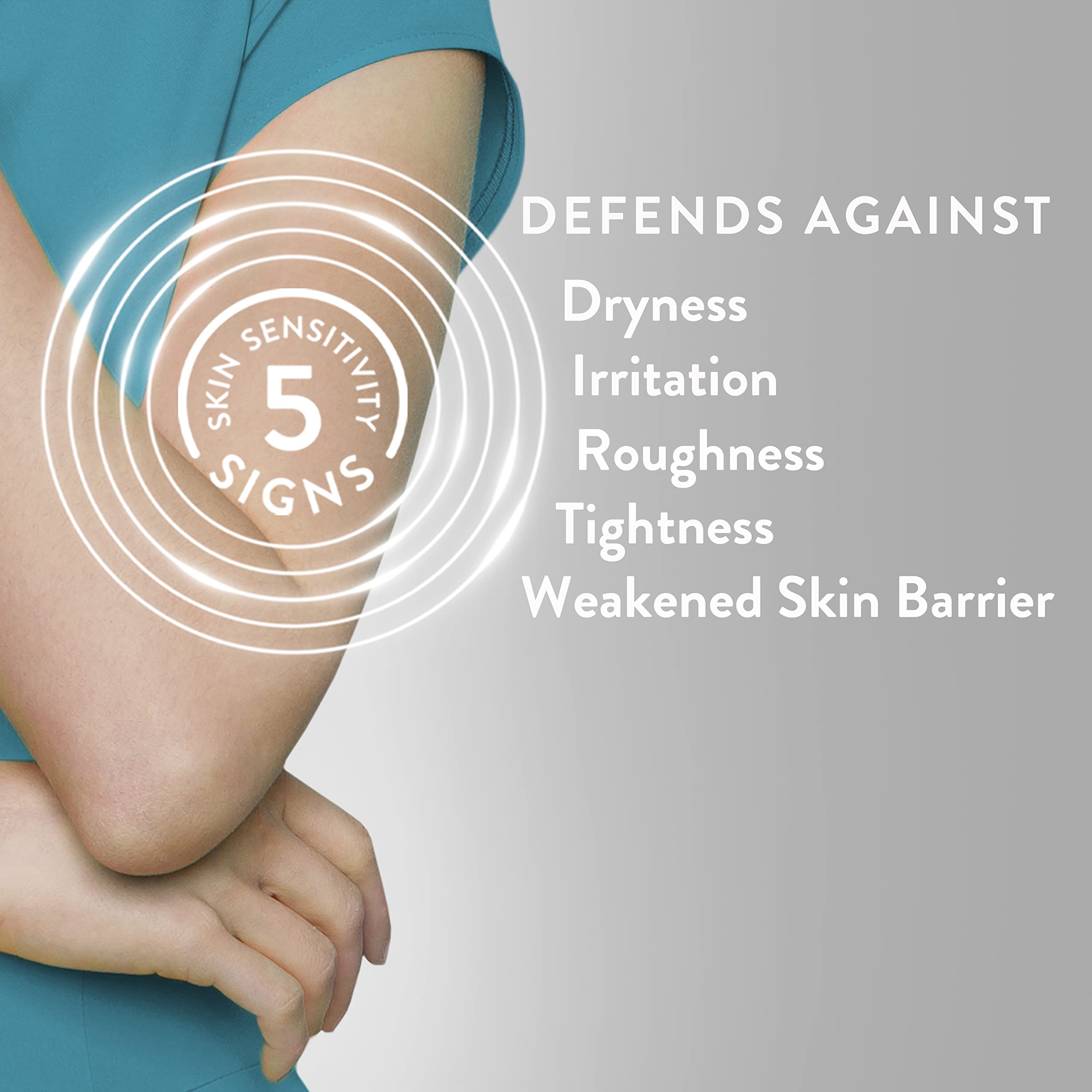 Cetaphil Restoraderm Gel application close-up powering quick itch relief.