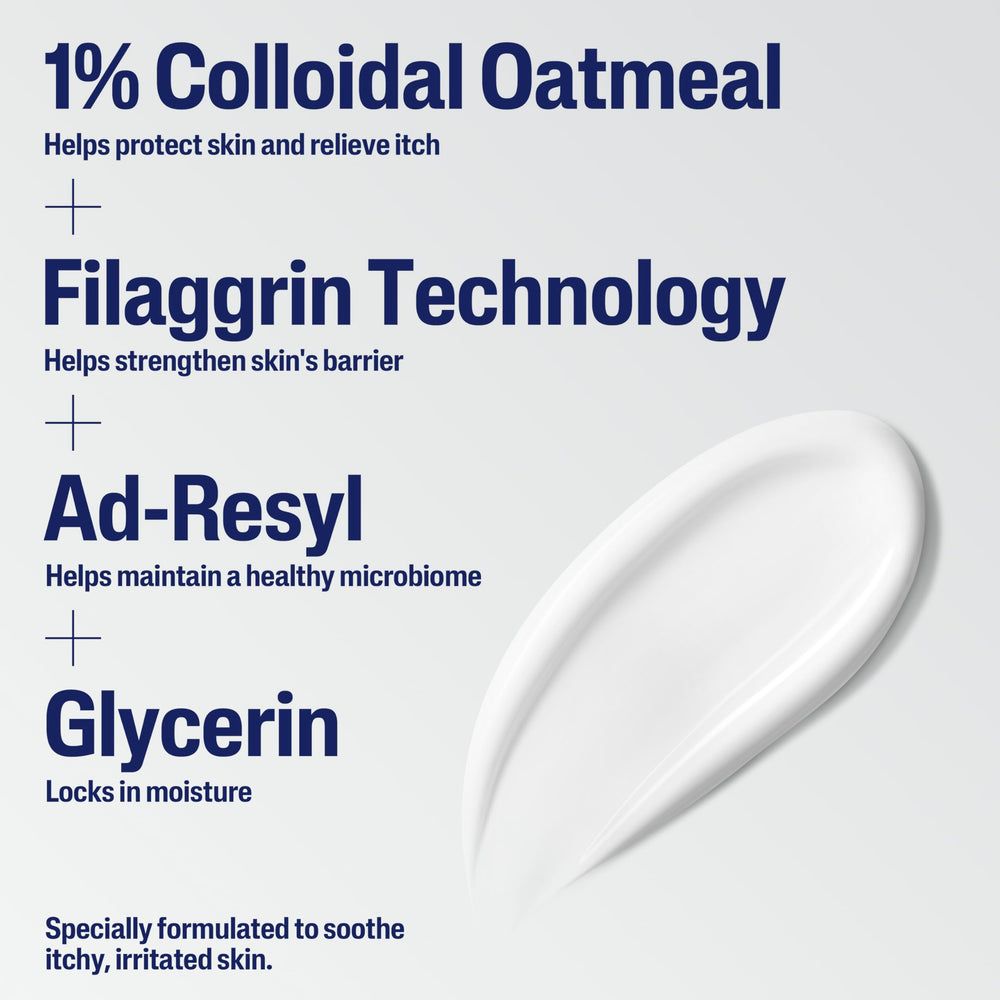 Cetaphil Restoraderm colloidal oatmeal ingredient for itch relief