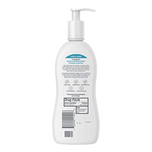 Cetaphil Restoraderm label closeup highlights fragrance-free formula