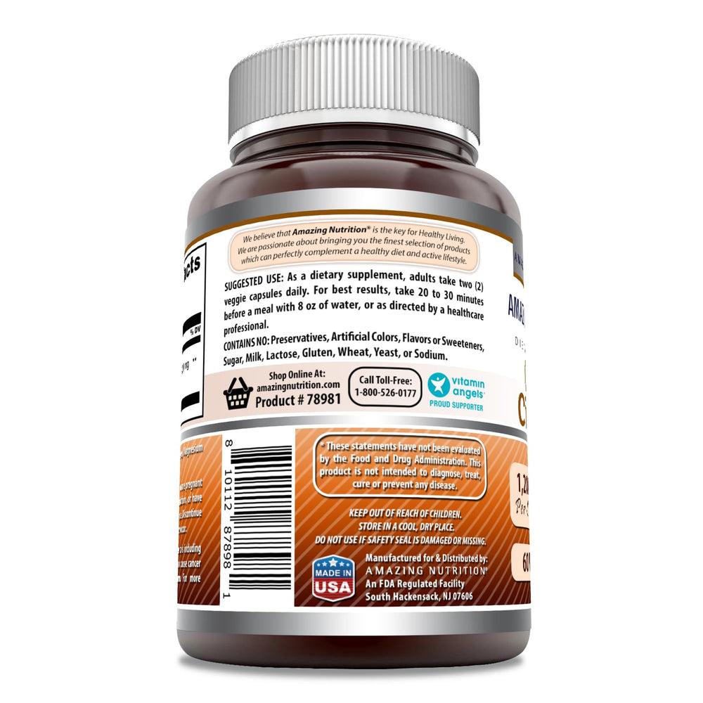Ingredients label for Amazing Formulas Ceylon Cinnamon 1200 mg