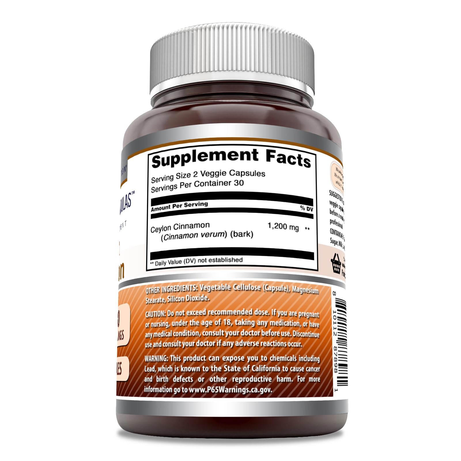 Ceylon Cinnamon 1200 mg serving size illustration