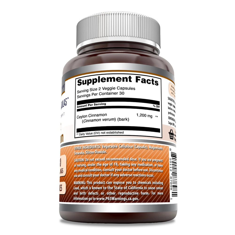 Ceylon Cinnamon 1200 mg serving size illustration