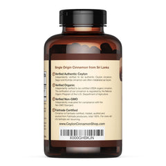 Close-up of 180 capsules inside the bottle