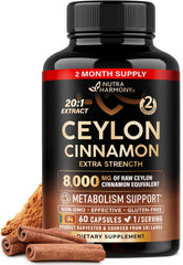Ceylon Cinnamon Capsules bottle with label