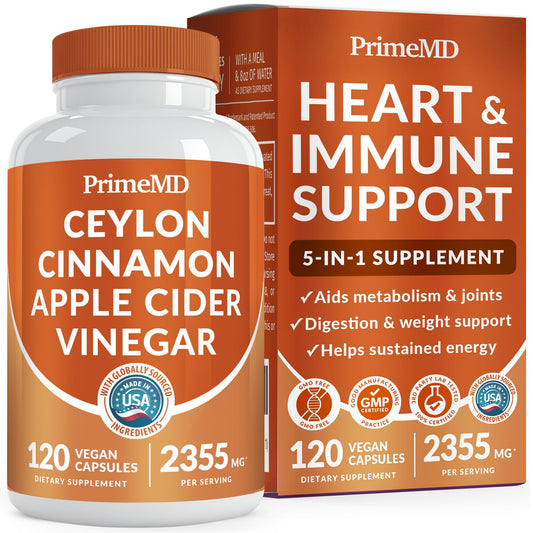 Bottle of 5-in-1 Ceylon Cinnamon capsules - 120 count