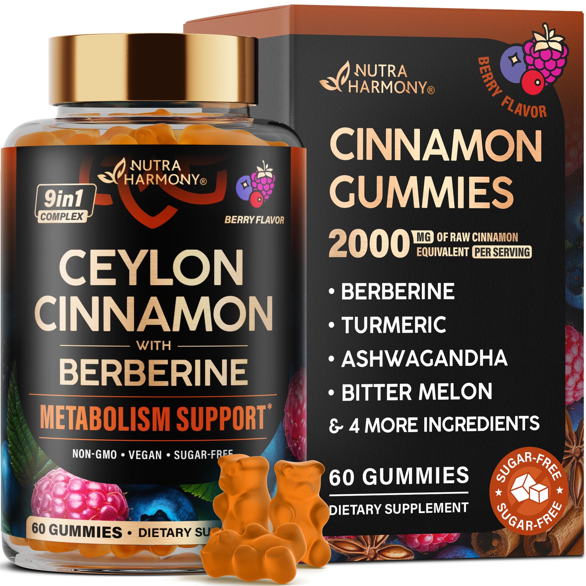 Ceylon Cinnamon Gummies bottle front label