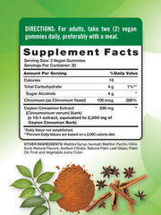 Vegan, non-GMO and gluten-free badge on Ceylon Cinnamon Gummies