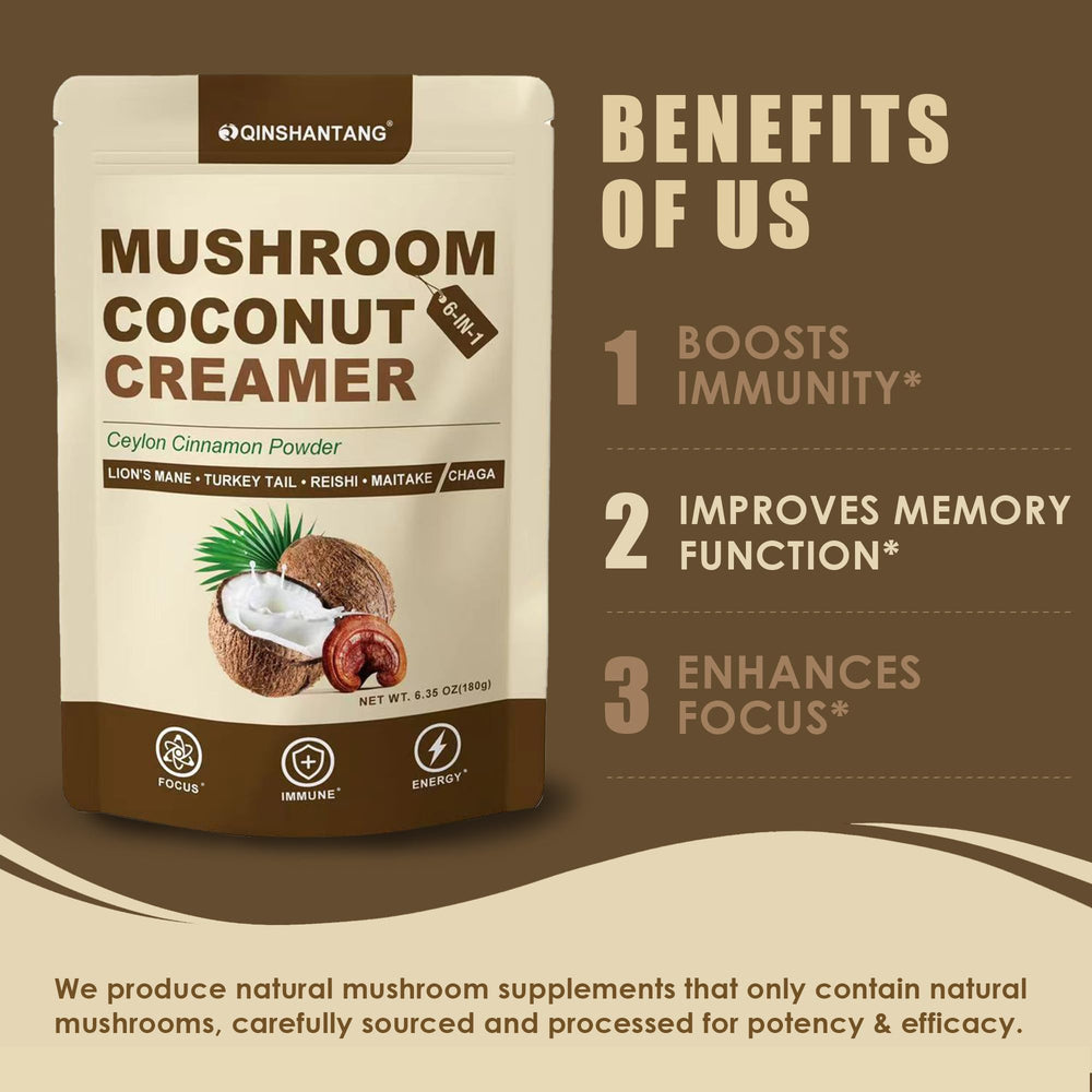 Ceylon Cinnamon and mushroom creamer ingredients