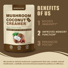 Ceylon Cinnamon and mushroom creamer ingredients