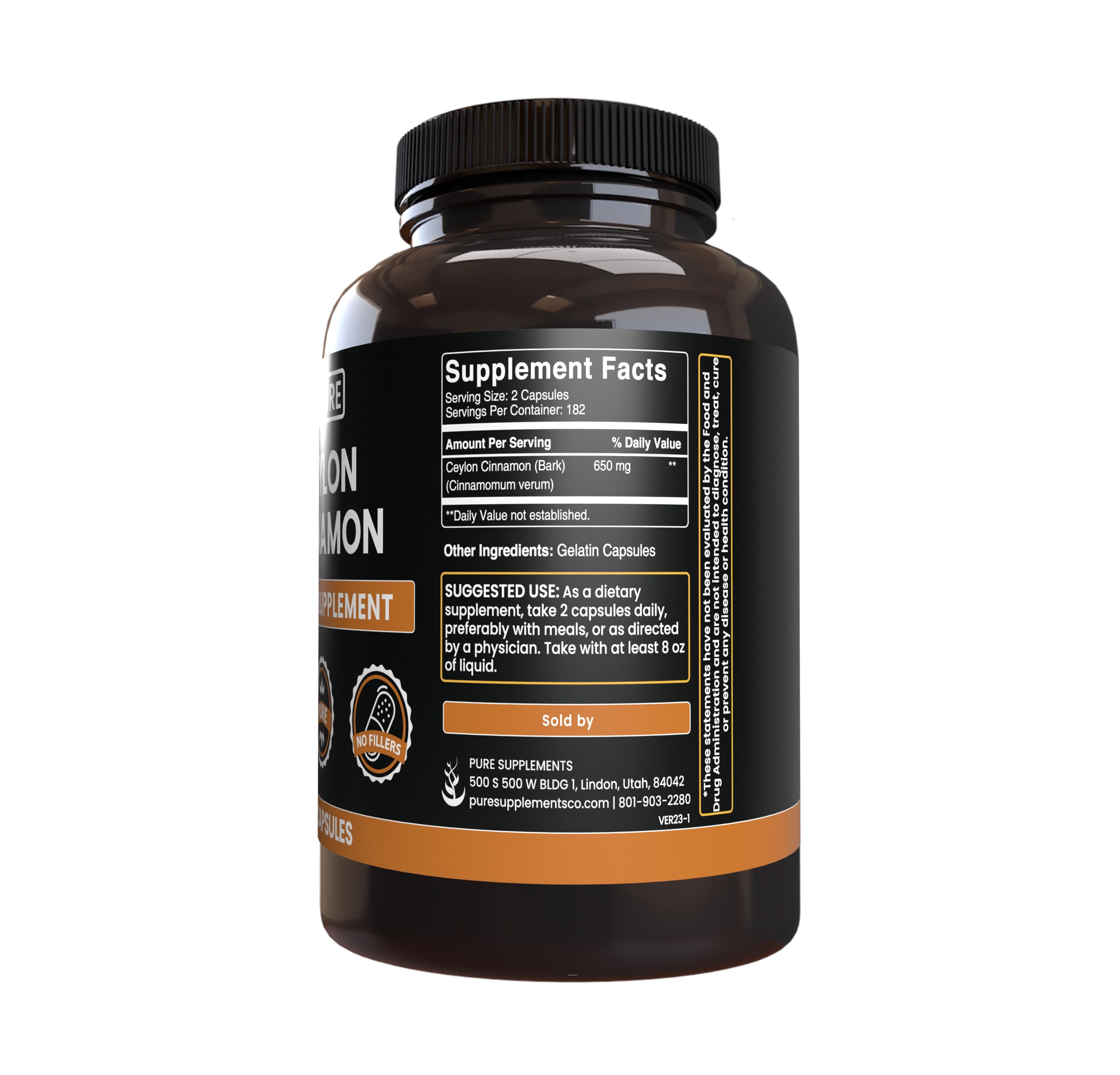 Ceylon Cinnamon 365 capsules packaging