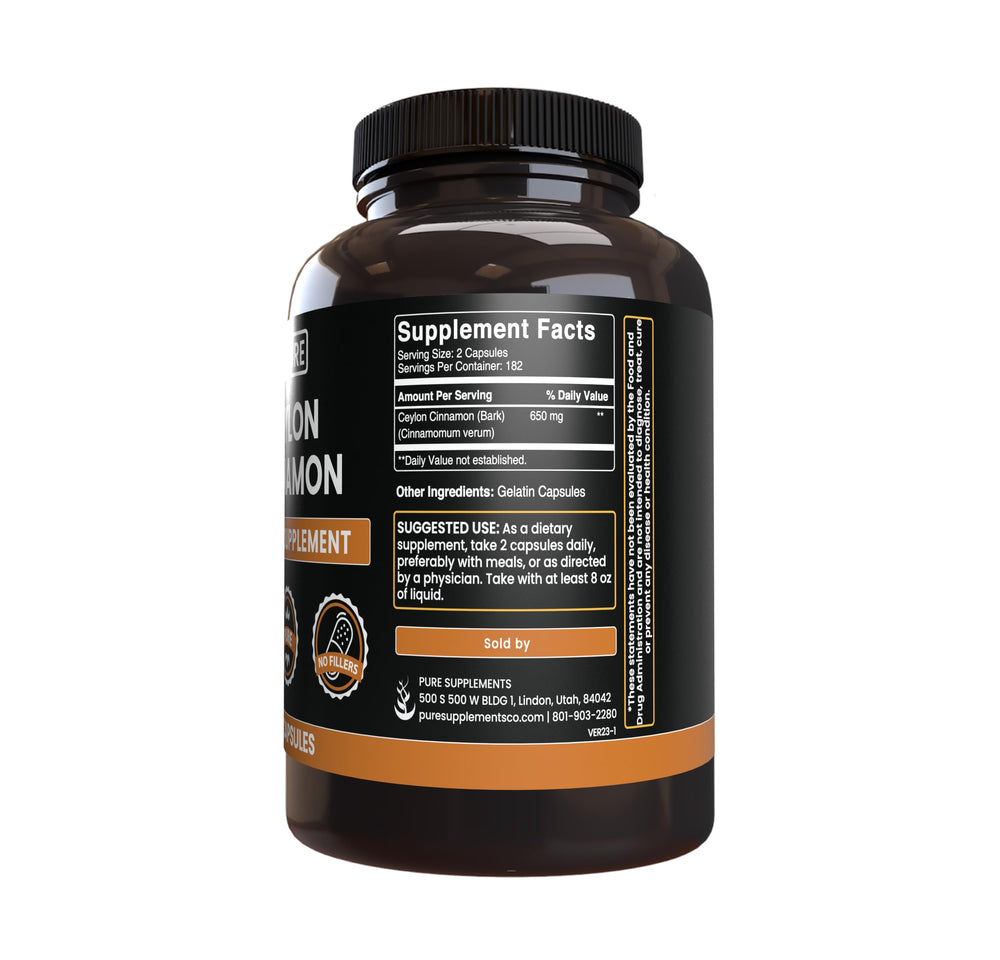 Ceylon Cinnamon 365 capsules packaging