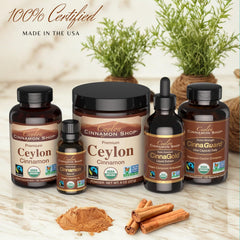 Ingredient panel of Cinnagold organic cinnamon supplement