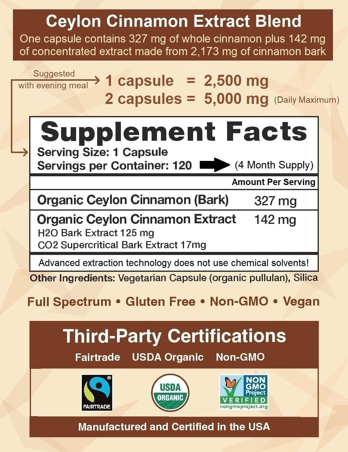 Ingredients and nutrition panel close-up