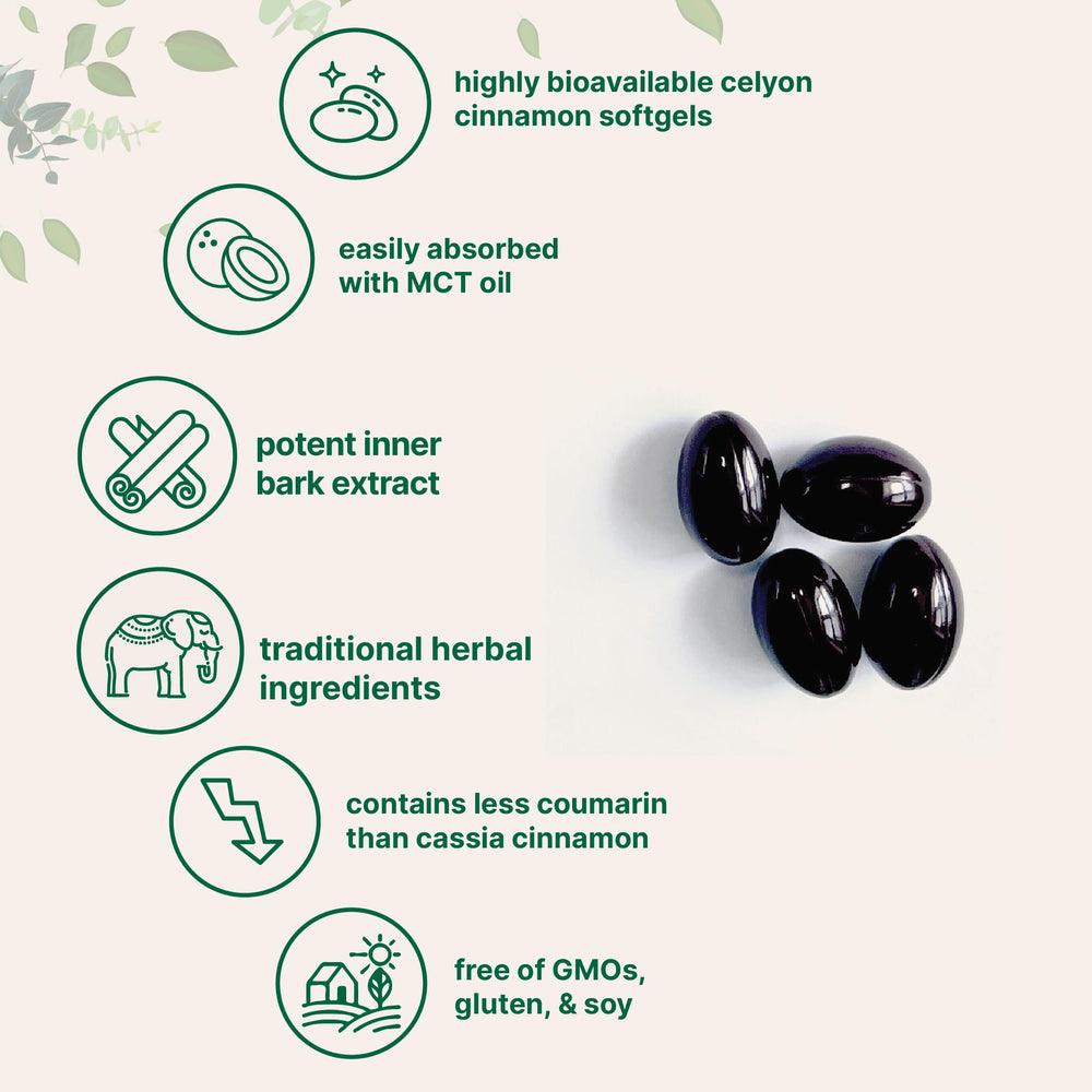Softgels shown with MCT oil ingredient blend