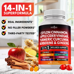 Daily two-caps serving visual for the supplement