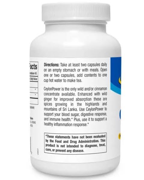 CeylonPower 90 Capsules label close-up