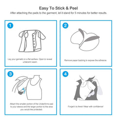 CFGROW easy-to-use armpit pads quickly apply and remove when wet