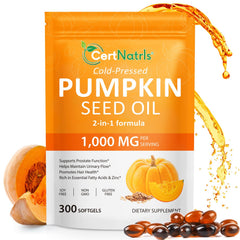 CFHQXSZ Pumpkin Seed Oil with Saw Palmetto capsules bottle - front view