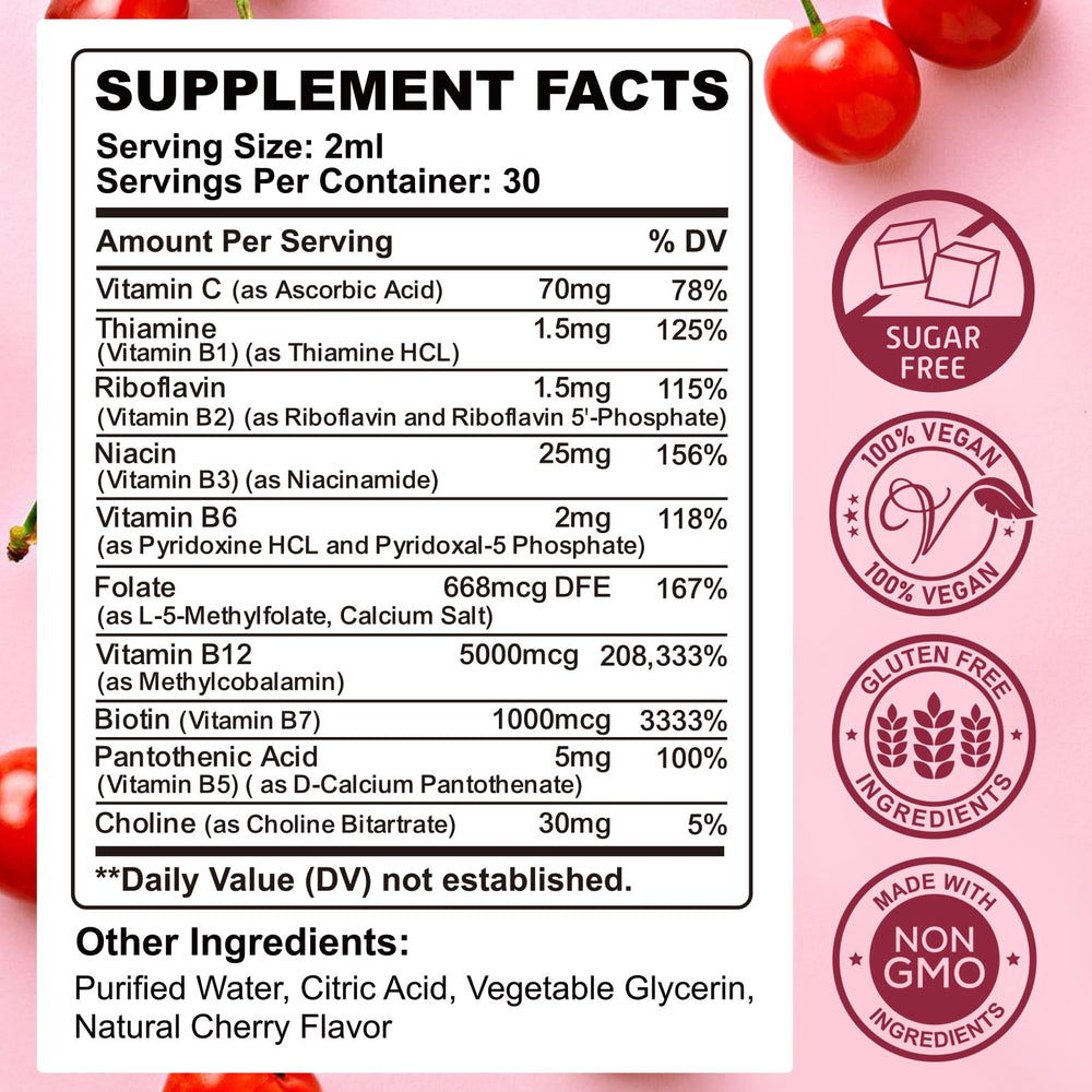 Close-up of CFILIHTC B Complex Drops label
