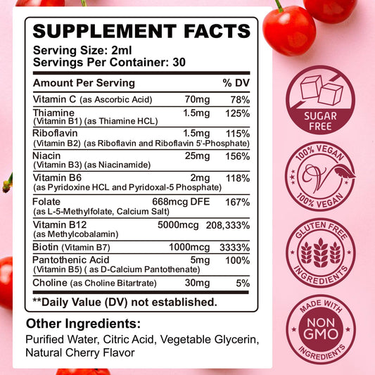 Close-up of CFILIHTC B Complex Drops label
