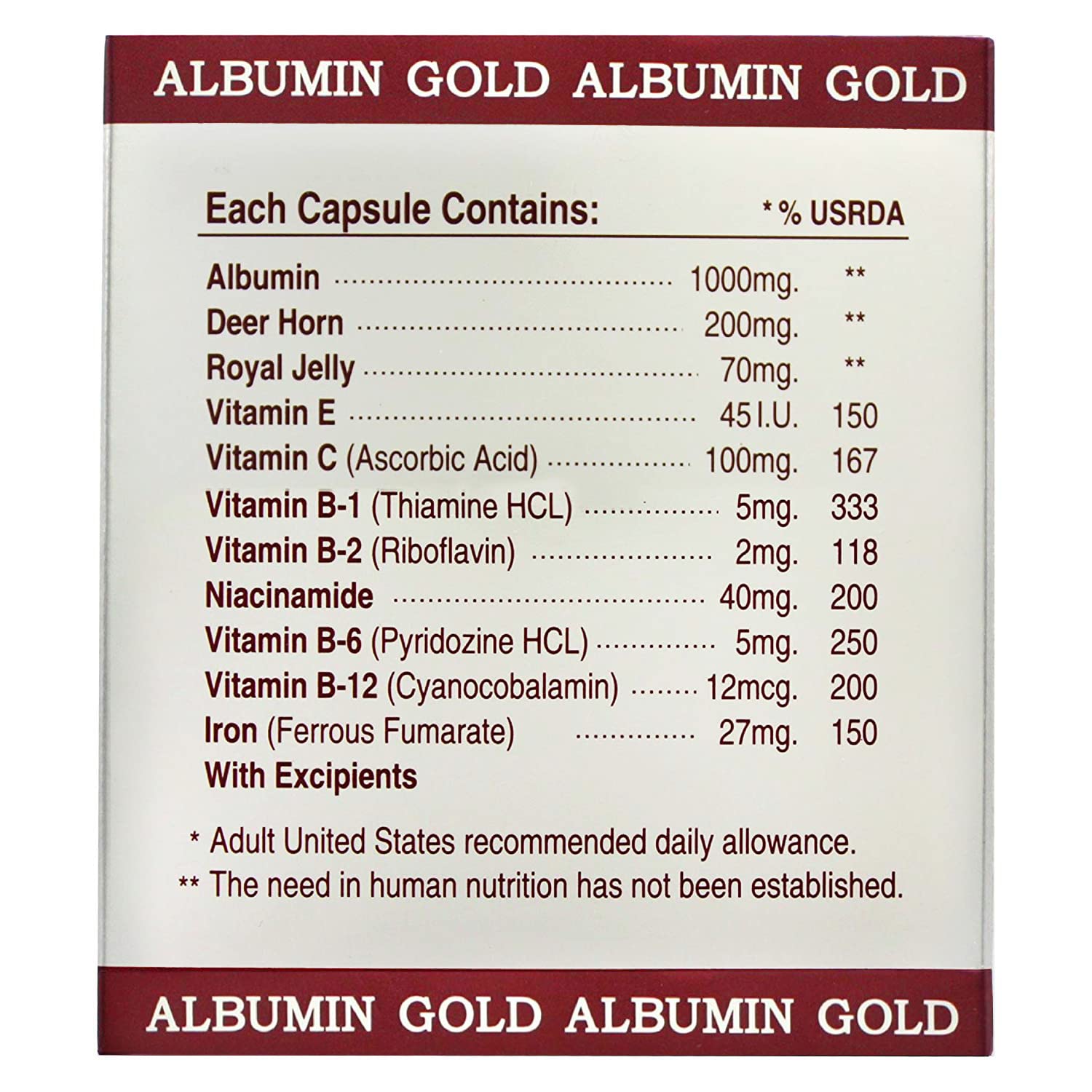 CGMLABS Natural Albumin Forte label shows 200 softgels