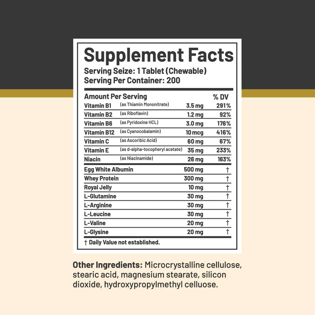 Nutrition facts panel illustration