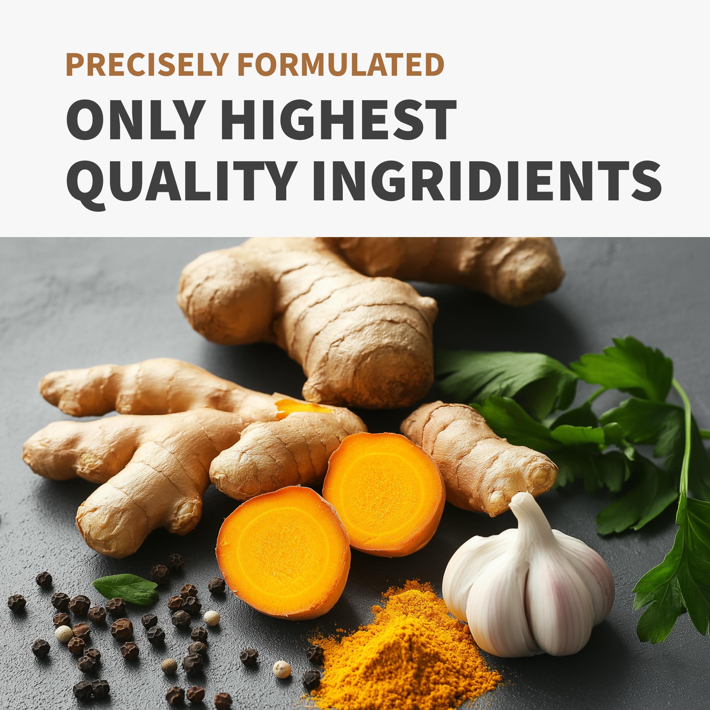 cGMP facility and non-GMO certification seals on turmeric bottle
