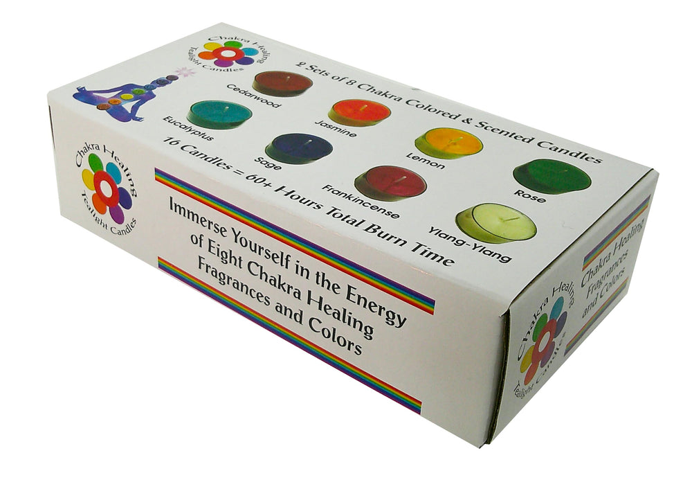 Blue eucalyptus scented chakra tealight candle