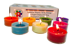 Yellow lemon scented chakra tealight candle