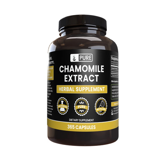 Chamomile Extract 365 Capsules bottle with label