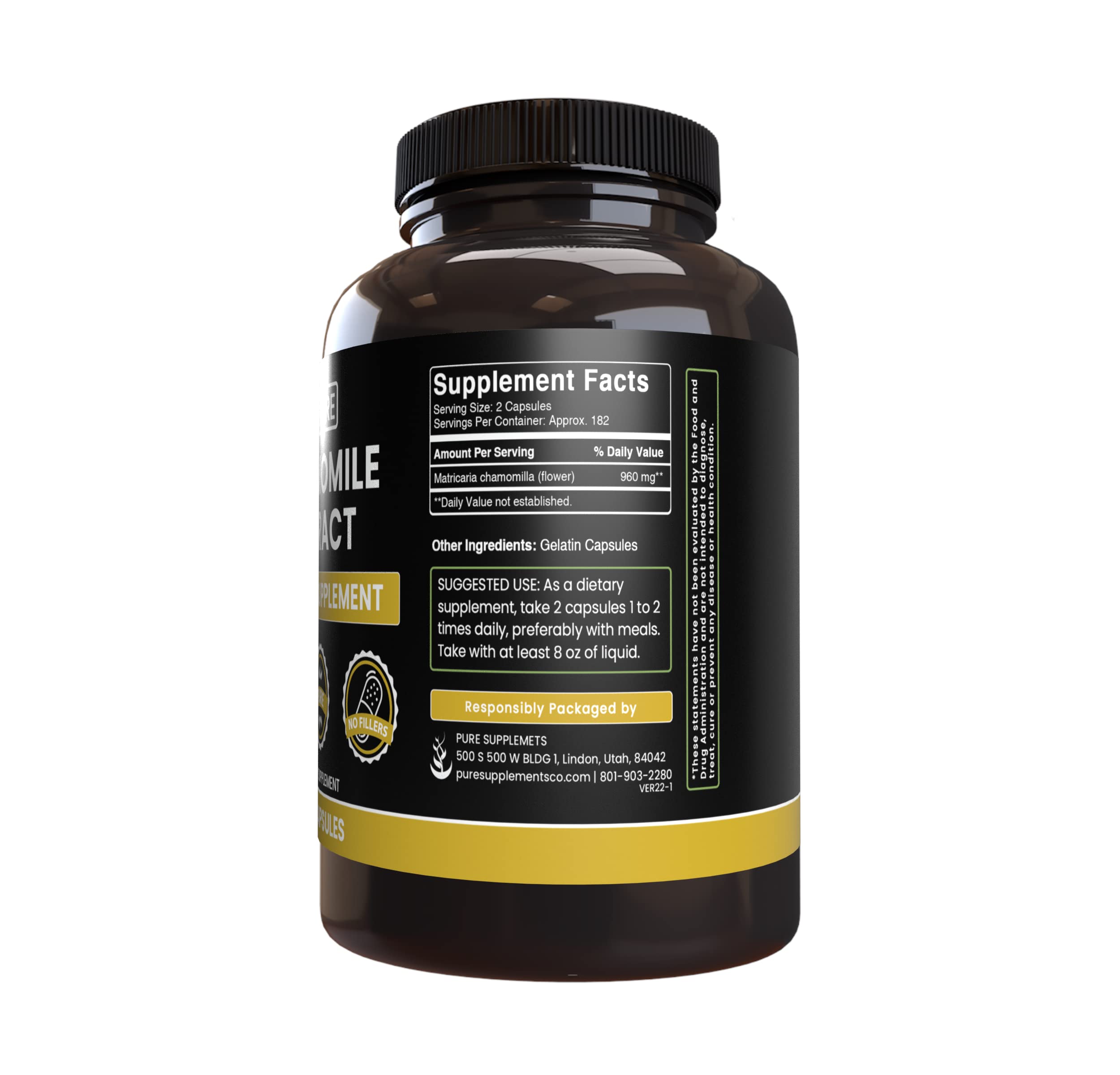 Pure Original Ingredients Chamomile Extract label