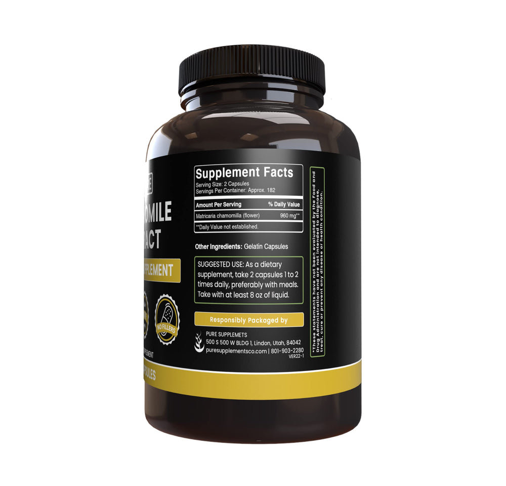 Pure Original Ingredients Chamomile Extract label