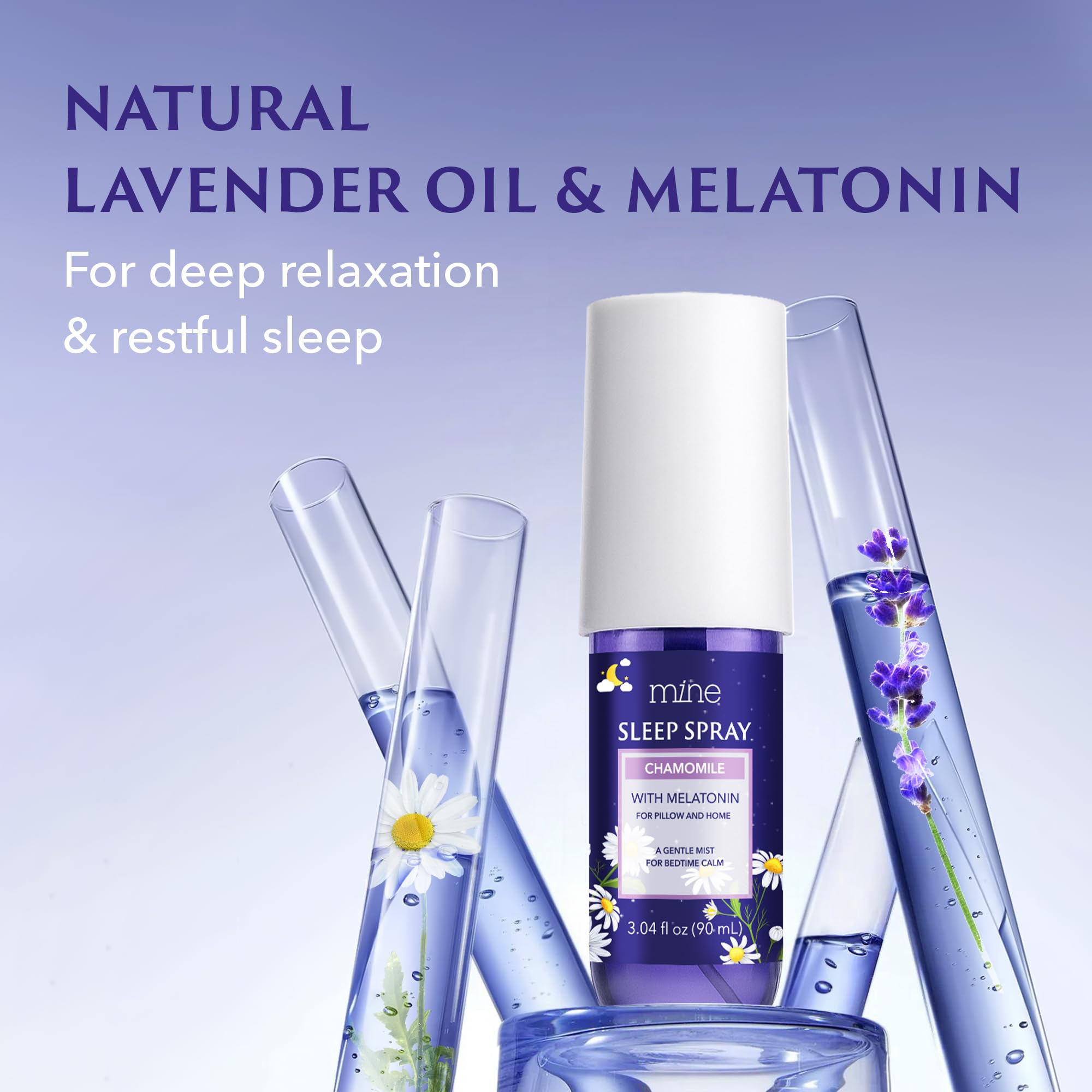 Close-up label on Chamomile Sleep Spray