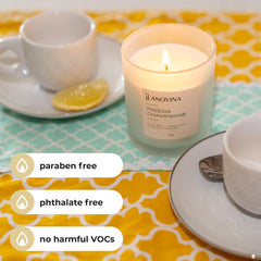 Non-toxic wax blend close-up for clean burn