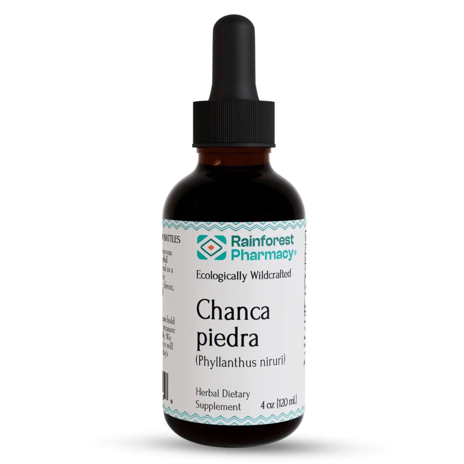 Chanca Piedra liquid extract bottle with glass dropper
