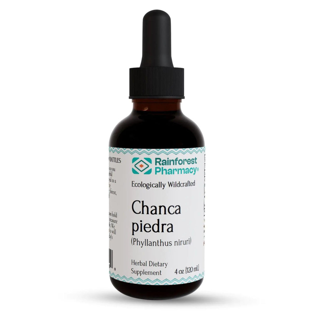 Chanca Piedra liquid extract bottle with glass dropper