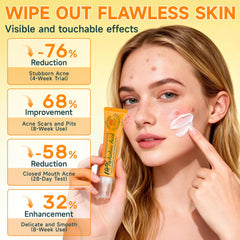 Closeup of the cream texture showing lightweight application.
